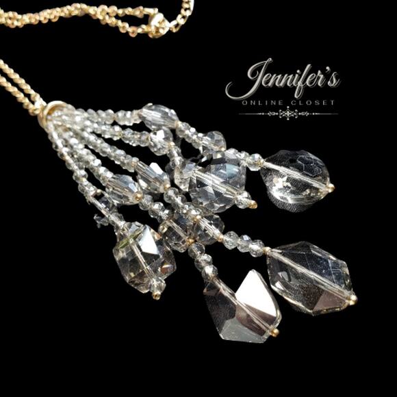 3/$25 a new day Gold & Grey Bead Tassel Pendant Necklace - Picture 10 of 13